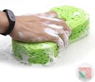 large car wash sponges - 5pcs cleaning pad set for kitchen and auto cleaning, 23x11x4.5cm, vacuum compressed packing and bonus dishcloth logo