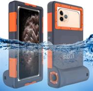willbox professional 15m/50ft waterproof protective case for galaxy and iphone series smartphones - ideal for diving, surfing, swimming, snorkeling, photo, and video with lanyard (orange) logo