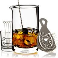 cork mill cocktail mixing glass logo