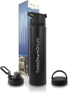 🌡️ three drops of life 25oz: the ultimate vacuum insulated stainless steel water bottle with 3 versatile lids - ideal for hot and cold beverages! логотип