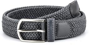 img 1 attached to Trendy Elastic Stretch Belts 👖 for Junior Men's Accessories with Braided Canvas