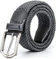 trendy elastic stretch belts 👖 for junior men's accessories with braided canvas logo