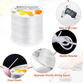 img 3 attached to 🧵 Flexible and Durable 1mm Elastic Bracelet String Cord by Paxcoo - Perfect for Bracelet and Jewelry Making