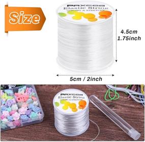 img 2 attached to 🧵 Flexible and Durable 1mm Elastic Bracelet String Cord by Paxcoo - Perfect for Bracelet and Jewelry Making