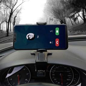 img 3 attached to 🚗 HORDZOOM Car Phone Holder Mount – Strong Clip, Non-Slip HUD Dashboard Cell Phone Mount Stand for Car, Compatible with iPhone, Samsung Galaxy, LG, Nokia, and More