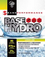 🍋 introducing base performance hydro - lemon lime: 28 eco-friendly servings packed with essential electrolytes! logo