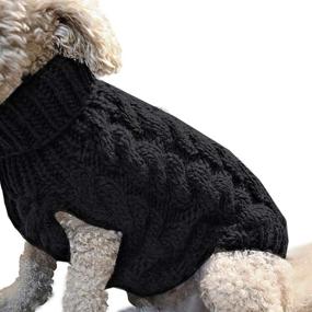 img 2 attached to 🐶 FAMKIT Pet Dog Turtleneck Knitting Sweater Coat: Fashionable & Warm Outwear for Dogs - Choose the Right Size!