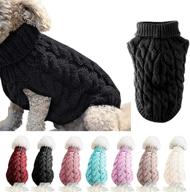 🐶 famkit pet dog turtleneck knitting sweater coat: fashionable & warm outwear for dogs - choose the right size! логотип