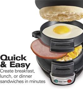 img 3 attached to 🥪 Hamilton Beach Breakfast Sandwich Maker, Black (25477) - Boost Your Morning Routine!