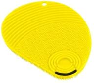 🧽 kuhn rikon red multi-use silicone sponge scrubber, fin design, yellow, size: one logo