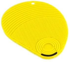 img 3 attached to 🧽 Kuhn Rikon Red Multi-Use Silicone Sponge Scrubber, Fin Design, Yellow, Size: One