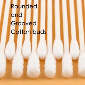 img 3 attached to 👃 400-Pack Organic Cotton Swabs for Baby/Child/Adult, Round & Spiral-Tip Qtips for Gentle Ear and Nose Cleaning, 100% Cotton Double-Tipped Sticks, Multi-Purpose Cotton Buds