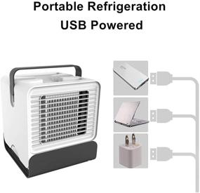 img 3 attached to 🌬️ SOCUTE Air Cooler – Evaporative Cooler & Portable Conditioner and Humidifier Mini | Negative Ion USB Conditioning Fan, Desktop Office Refrigeration | Strong, Low Noise Design with Night Light – 2021