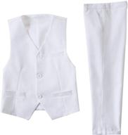 👖 stylish white boys' formal dress pants for special occasions logo