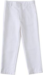 img 3 attached to 👖 Stylish White Boys' Formal Dress Pants for Special Occasions