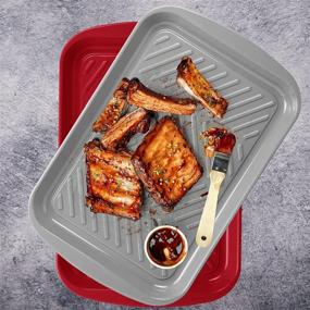 img 1 attached to Durable Outdoor Melamine Platters for Easy Grilling and Dishwasher Cleaning