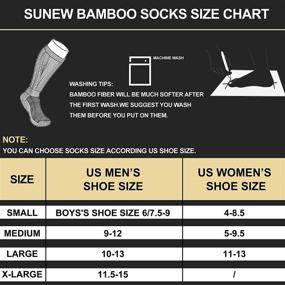 img 2 attached to 🧦 Bamboo Socks, Sunew Soft Unisex Moisture-Wicking Hiking Crew Cushioned Dress Casual Socks - Available in 1, 3, or 6 Pairs