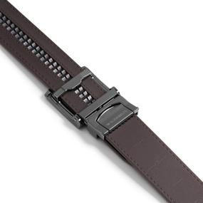 img 1 attached to 👔 Gentlemen's SlideBelts Classic Ratchet Gunmetal Buckle - Stylish and Functional