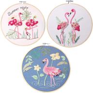 embroidery beginners starter flamingo pattern logo