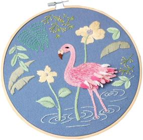img 1 attached to Embroidery Beginners Starter Flamingo Pattern