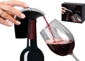 img 4 attached to 🍷 AirVi Electric Wine Aerator Pourer, Luxury Wine Dispenser and Decanter for Red and White Wine - Silver, 1 Pack - Enhance your Wine Experience!