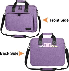 img 2 attached to Сумка для набора вышивки LLYWCM - универсальная сумка для хранения ниток для вышивки, крючков для вязания и швейных принадлежностей (только сумка) - фиолетовая