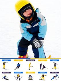 img 3 attached to 🧤 Child Winter Windproof Warm Gloves - 2 Pairs of Kids Ski Snow Gloves