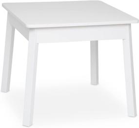 img 4 attached to 🪑 Melissa & Doug Wooden Square Table: Perfect Kids Furniture for Playroom - White, Durable and Safe