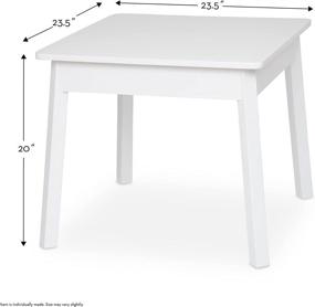 img 1 attached to 🪑 Melissa & Doug Wooden Square Table: Perfect Kids Furniture for Playroom - White, Durable and Safe