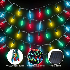 img 3 attached to 🍓 Solar C6 Strawberry String Lights 8 Modes 16.4 Feet Christmas Lights 50 LED Solar Fairy Lights Outdoor Waterproof for Wedding Party, Home Garden and Bedroom Decoration