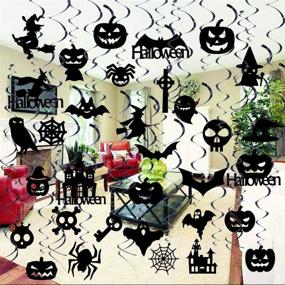 img 3 attached to 🎃 39-Piece Halloween Hanging Swirls Set for Party Decorations – GOER Halloween Supplies