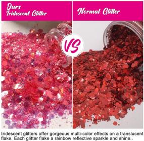 img 1 attached to 🌈 NODDWAY Iridescent Chunky Glitter 180g - Premium Craft Glitter for Resin, Tumbler, Slime & Sequin Crafts