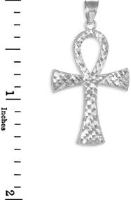 img 1 attached to 💎 Exquisite 925 Sterling Silver Egyptian Ankh Cross Charm Pendant Necklace: Symbol of Elegance