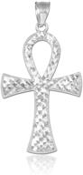 💎 exquisite 925 sterling silver egyptian ankh cross charm pendant necklace: symbol of elegance logo