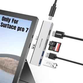 img 4 attached to 💻 Hommie 6-in-2 USB C Hub for Surface Pro 7 – 4K HDMI, SD/TF Card Reader, USB-C 5Gbps Port, USB A Port, and 2 USB 3.0 Ports