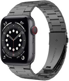 img 1 attached to 📱 Iiteeology Улучшенная версия браслета из нержавеющей стали для Apple Watch Series 7 6 5 4 3 SE - совместим с размерами 45мм, 44мм, 42мм, 41мм, 40мм, 38мм