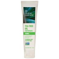 🌿 desert essence tea tree oil toothpaste with fennel - 6.25 oz - refreshing taste - baking soda - pure essential oil - sea salt - finest natural ingredients - promotes dental health logo