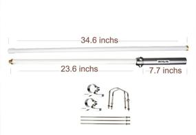 img 3 attached to 📻 Retevis 144/430МГц Аматорская Дуальная Базовая Антенна с Усилением 7.2dBi - Антенна Репитера 2м/70см для Мобильных Трансиверов Радиолюбителей (1 Пакет)