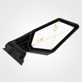 img 2 attached to 🔍 UTV Maverick X3 Side Rear View Mirror Racing Side Mirrors: Compatible with Can Am Maverick X3 & Suzuki Quadracer 450