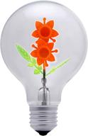 darksteve - sunflower decorative edison light bulb, vintage style g80 size, e26 base, non-dimmable (3w/110v) логотип