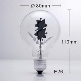 img 2 attached to DarkSteve - Sunflower Decorative Edison Light Bulb, Vintage Style G80 Size, E26 Base, Non-Dimmable (3w/110v)