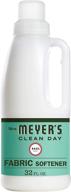 🌿 mrs. meyer's clean day liquid fabric softener - cruelty free formula with essential oils, paraben free, basil scent - 32 oz (32 loads) logo