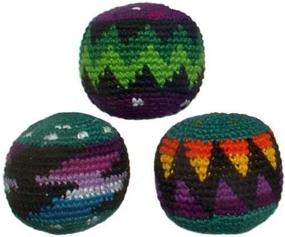 img 4 attached to 🎒 Assorted Color Hacky Sacks Set