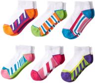 🧦 носки низкого кроя для девочек jefferies socks big girls' tech sport (6 штук) логотип