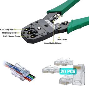 img 3 attached to 11-in-1 Network Cable Repair Maintenance Tool Kit Set - RJ45 RJ11 Cat5e Cat 6 Cable Tester, Crimper, 324B Wire Stripper, Cutter Tool Kit