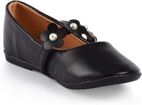img 1 attached to NFGF063 SilverPU Girls' Flats - Nova Utopia Girl Shoes