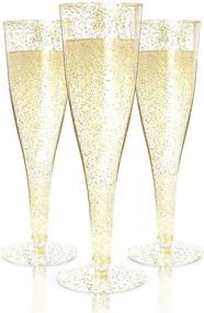 img 4 attached to Plastic Champagne Flutes Disposable Toasting Kitchen & Dining and Dining & Entertaining