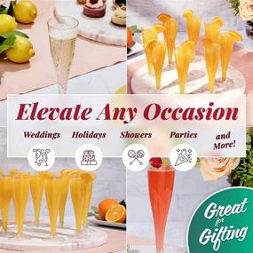 img 2 attached to Plastic Champagne Flutes Disposable Toasting Kitchen & Dining and Dining & Entertaining