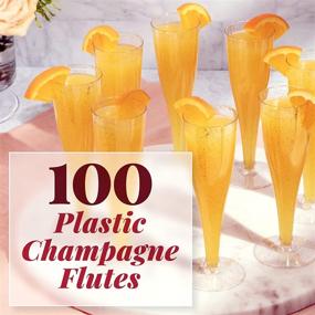 img 3 attached to Plastic Champagne Flutes Disposable Toasting Kitchen & Dining and Dining & Entertaining