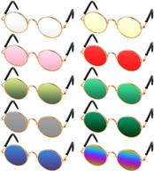 frienda 10 piece dog and cat sunglasses: classic retro style for pet hippie cosplay and funny costume photo props (mixed colors) логотип